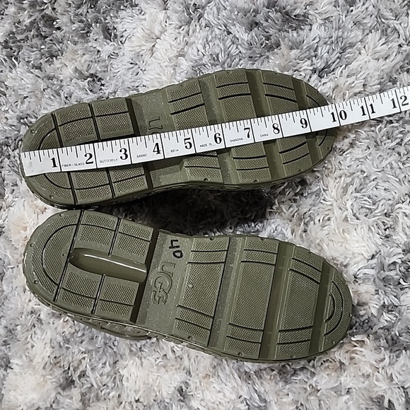 UGG SHOES OLIVE DRIZLITA WATERPROOF RUBBER WOOL RAIN BOOTS, WOMEN US 8 - Picture 8 of 11